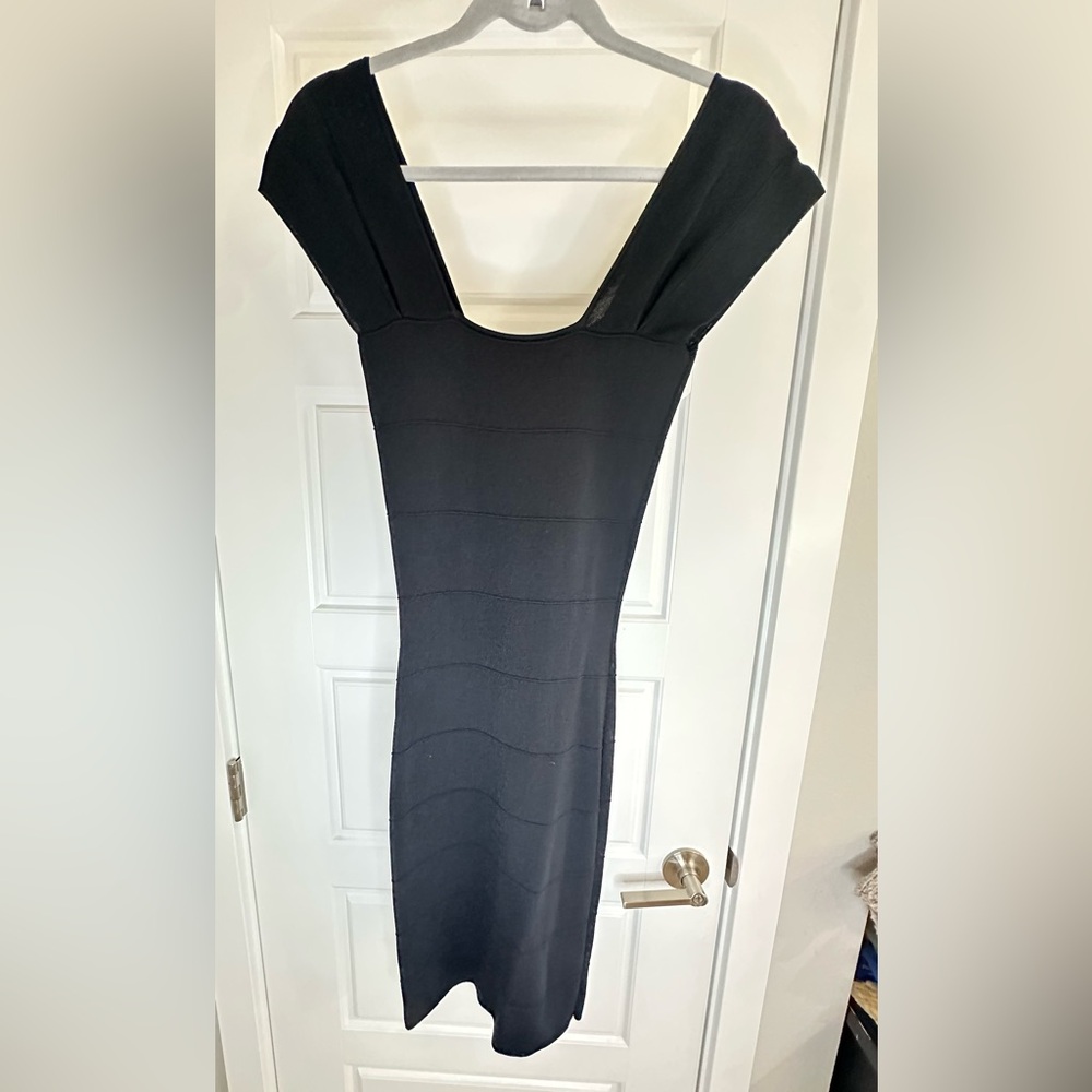 Max Studio Black Bandage Bodycon Dress, Size S